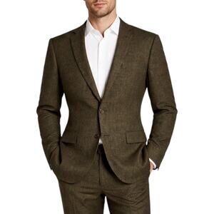 J. Crew Slim Fit Thompson Wool Blend Suit Blazer Jacket Green Size 42L